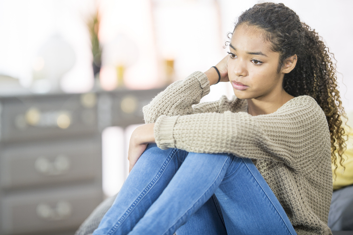 Worried young girl